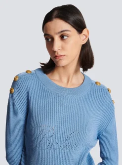 Women Balmain Signature Knit Jumper