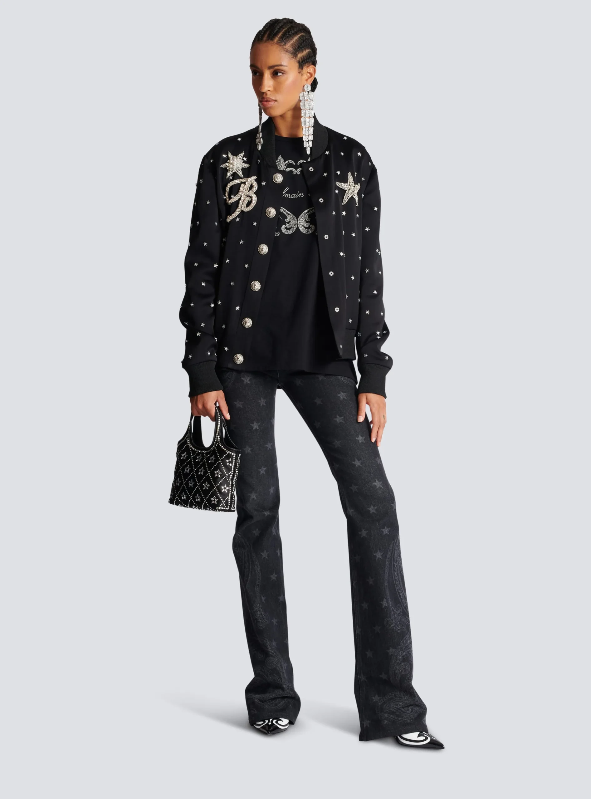 Women Balmain Signature Paisley T-shirt