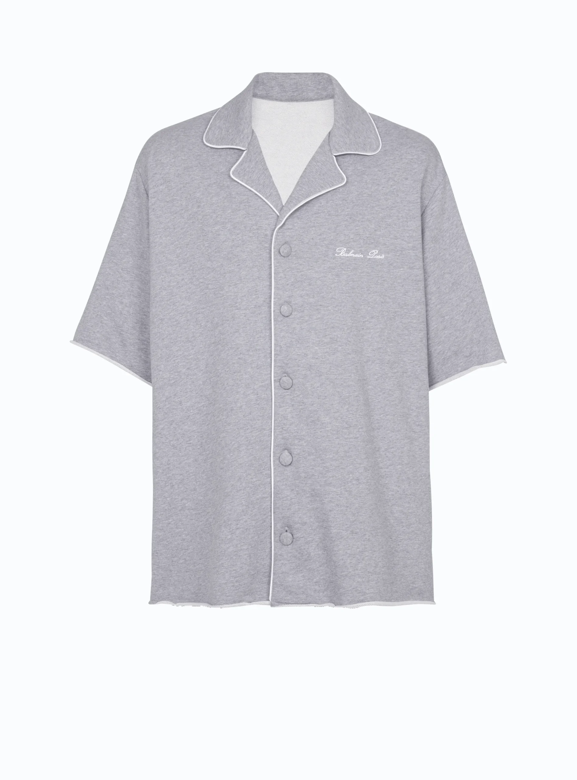 Balmain Signature Short-sleeved Shirt In Jersey