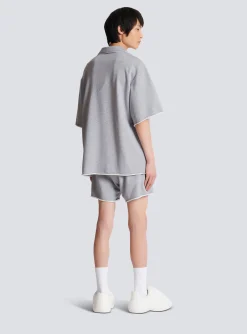 Balmain Signature Short-sleeved Shirt In Jersey
