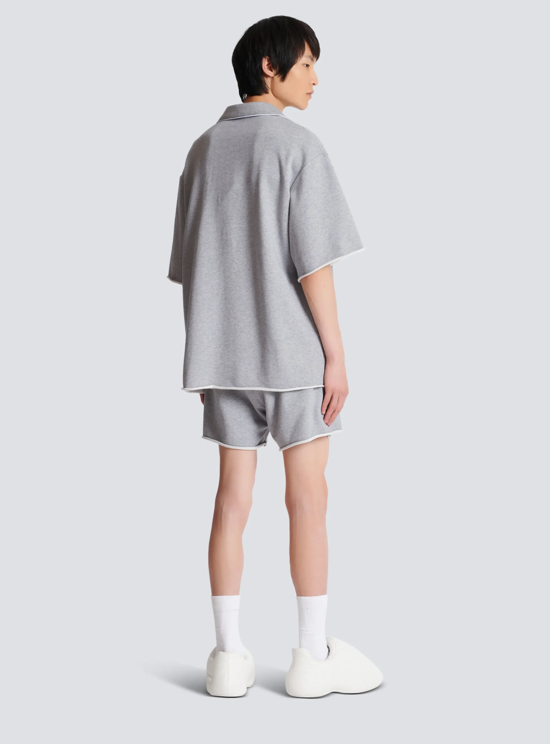 Balmain Signature Short-sleeved Shirt In Jersey