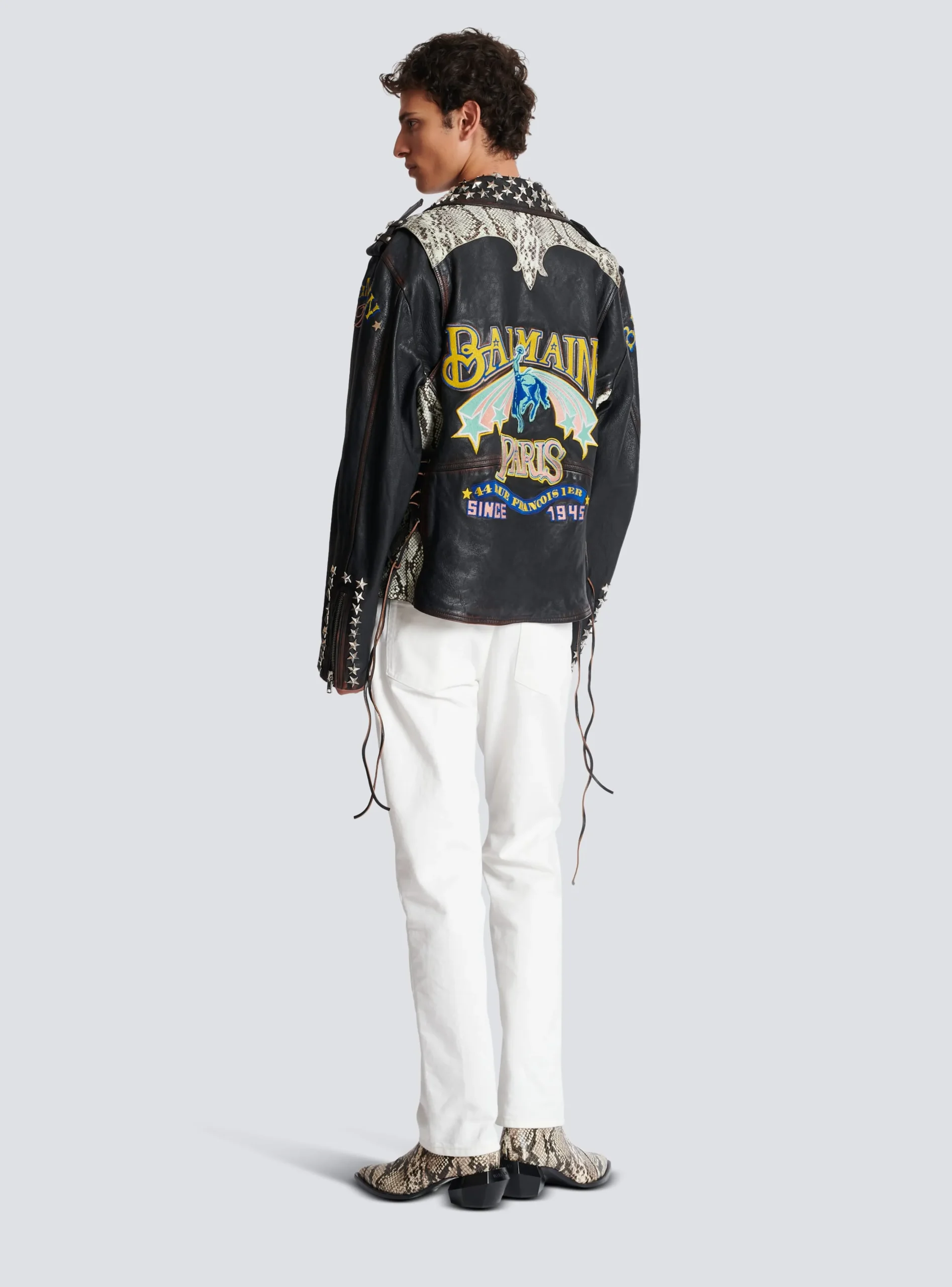 Balmain Western Leather Biker Jacket