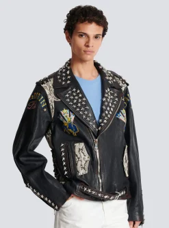 Balmain Western Leather Biker Jacket