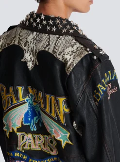 Balmain Western Leather Biker Jacket