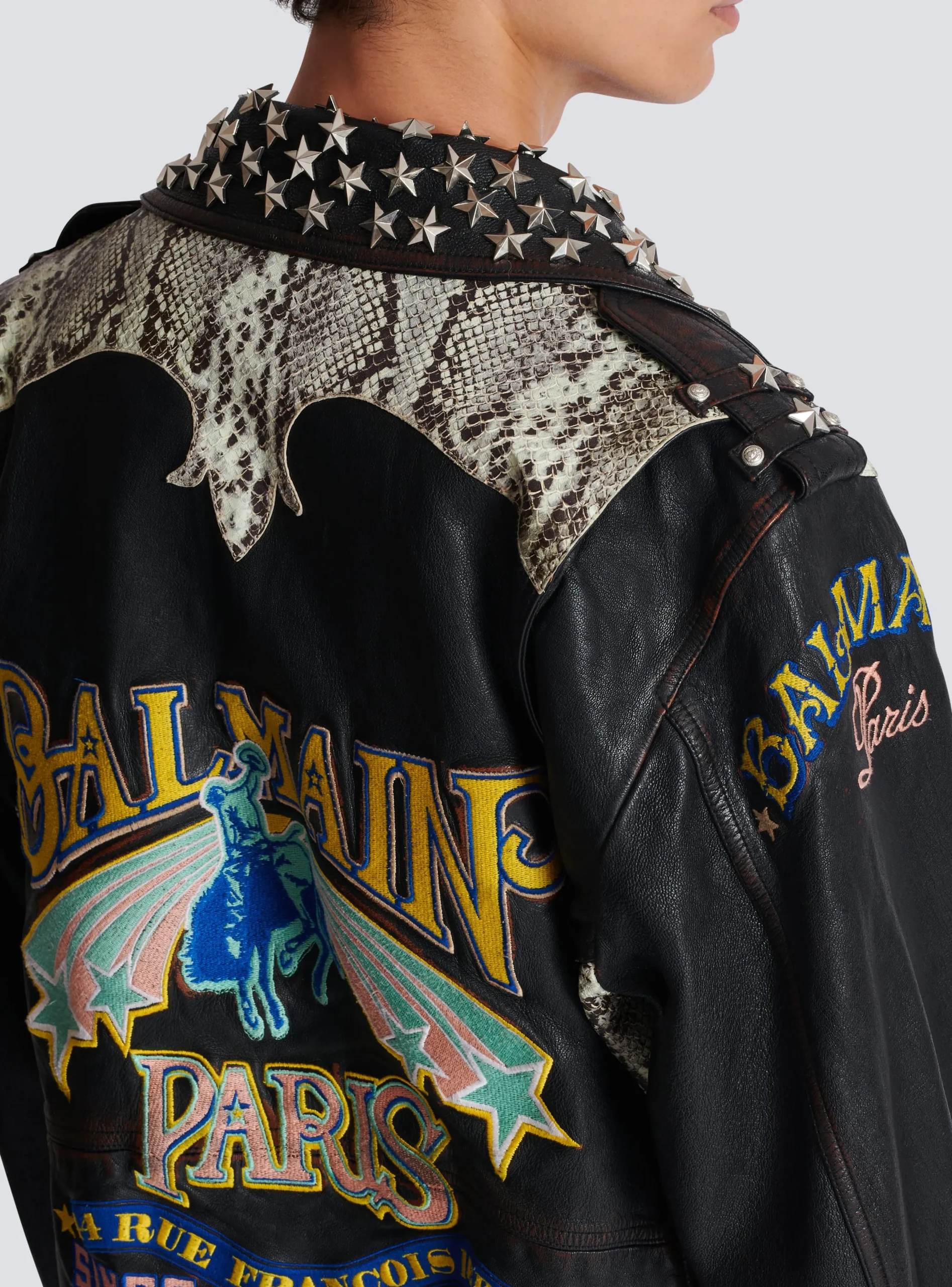 Balmain Western Leather Biker Jacket