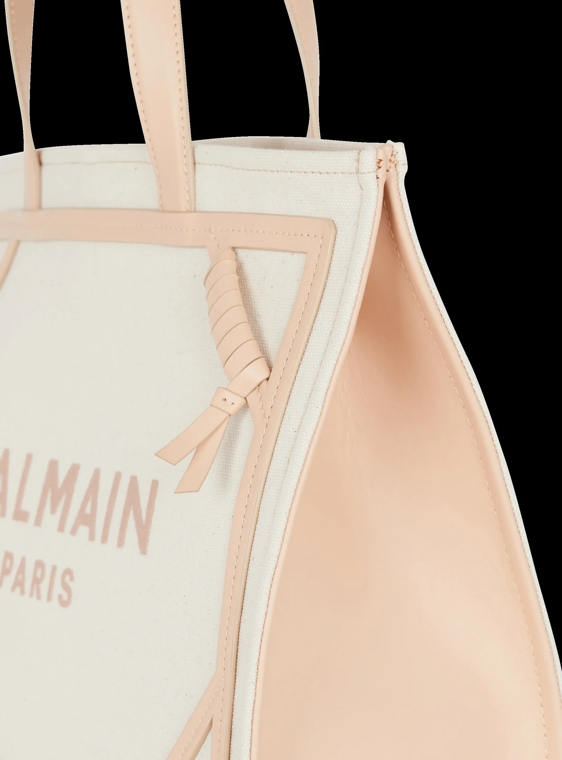 Women Balmain B-Army 42 Canvas And Smooth Leather Tote Bag