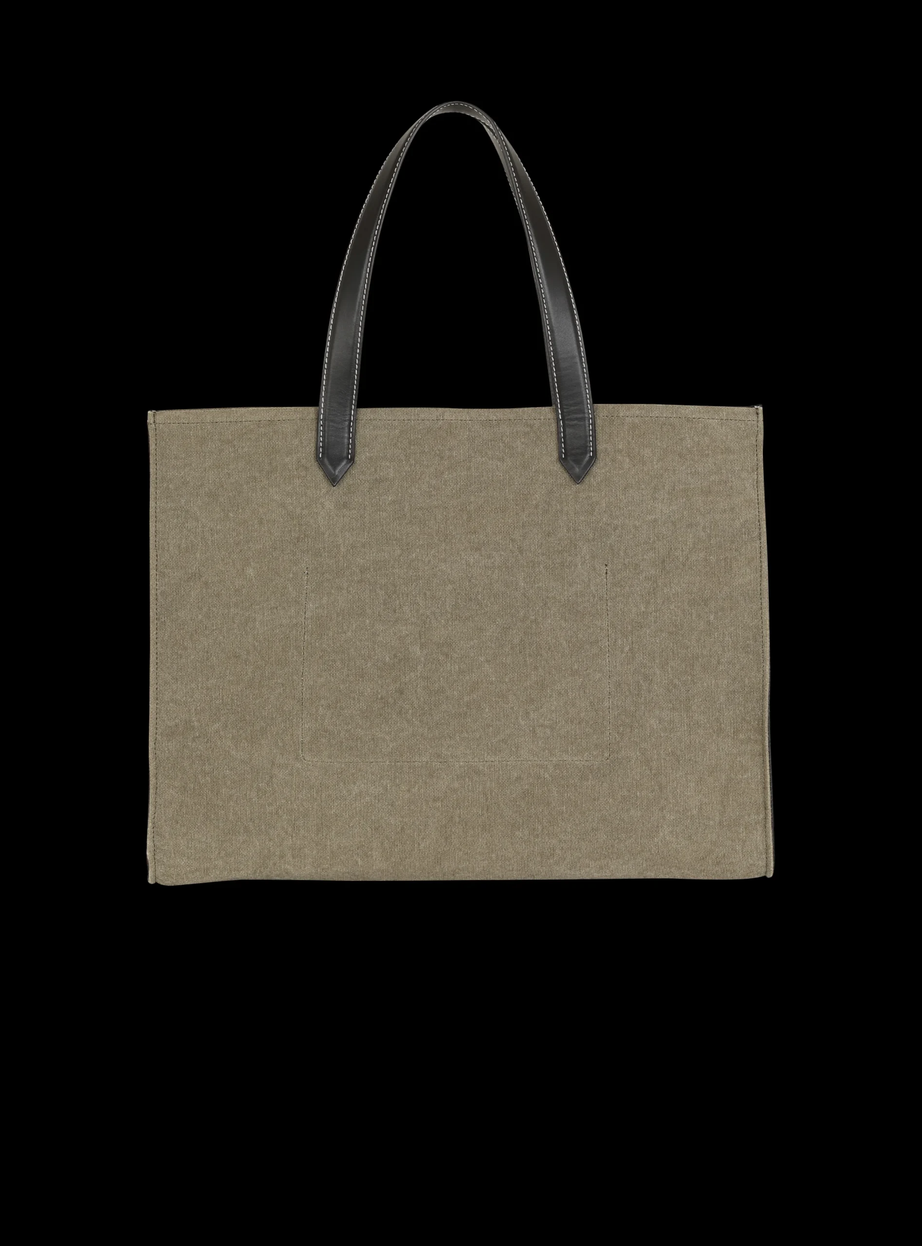 Women Balmain B-Army 42 Canvas Tote Bag With Leather Details
