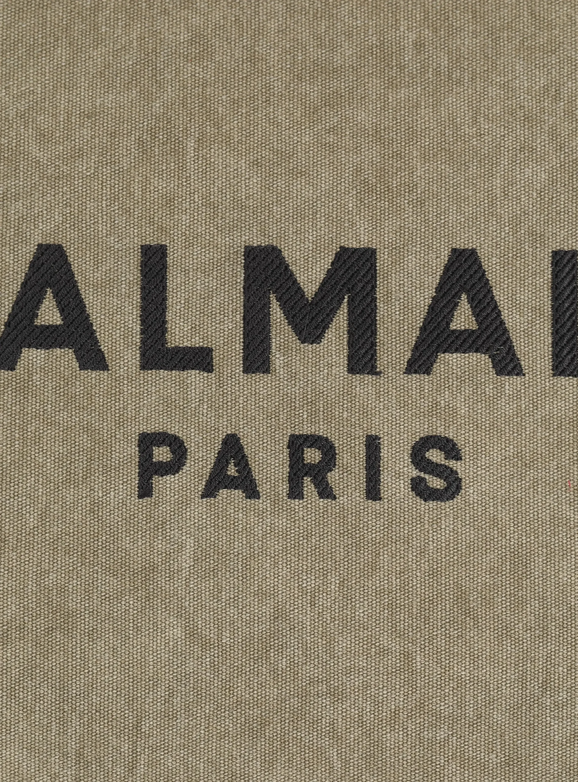 Women Balmain B-Army 42 Canvas Tote Bag With Leather Details