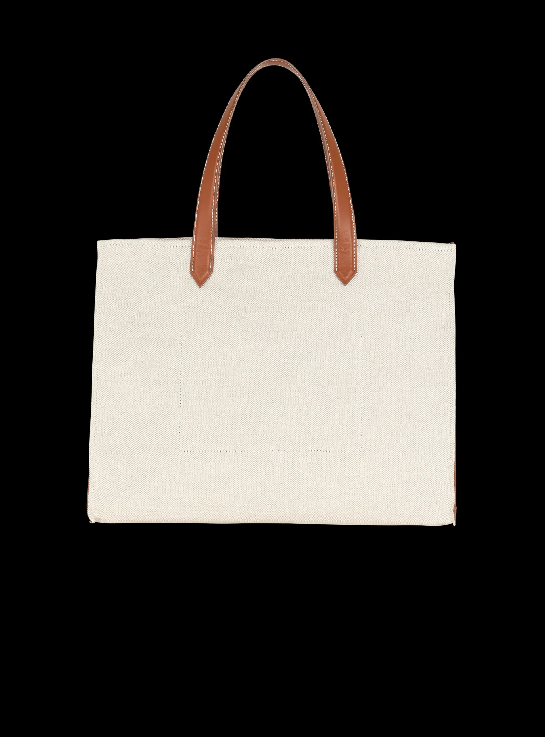 Women Balmain B-Army 42 Canvas Tote Bag With Leather Details