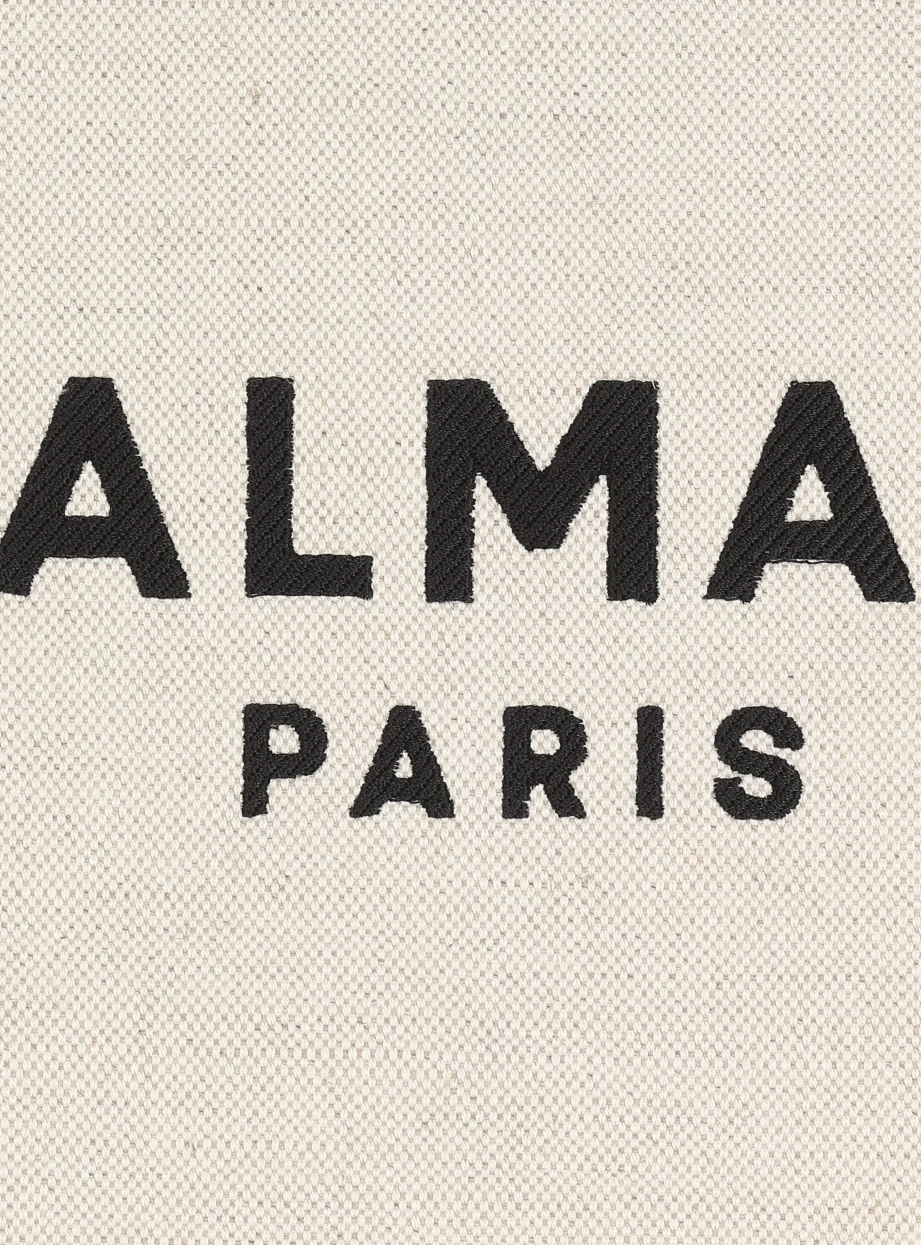 Women Balmain B-Army 42 Canvas Tote Bag With Leather Details