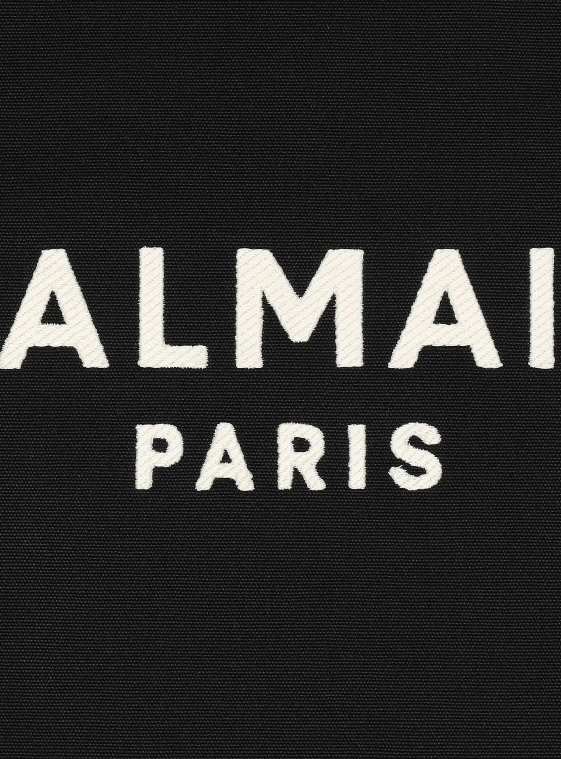 Women Balmain B-Army 42 Monogrammed Canvas And Smooth Leather Tote Bag