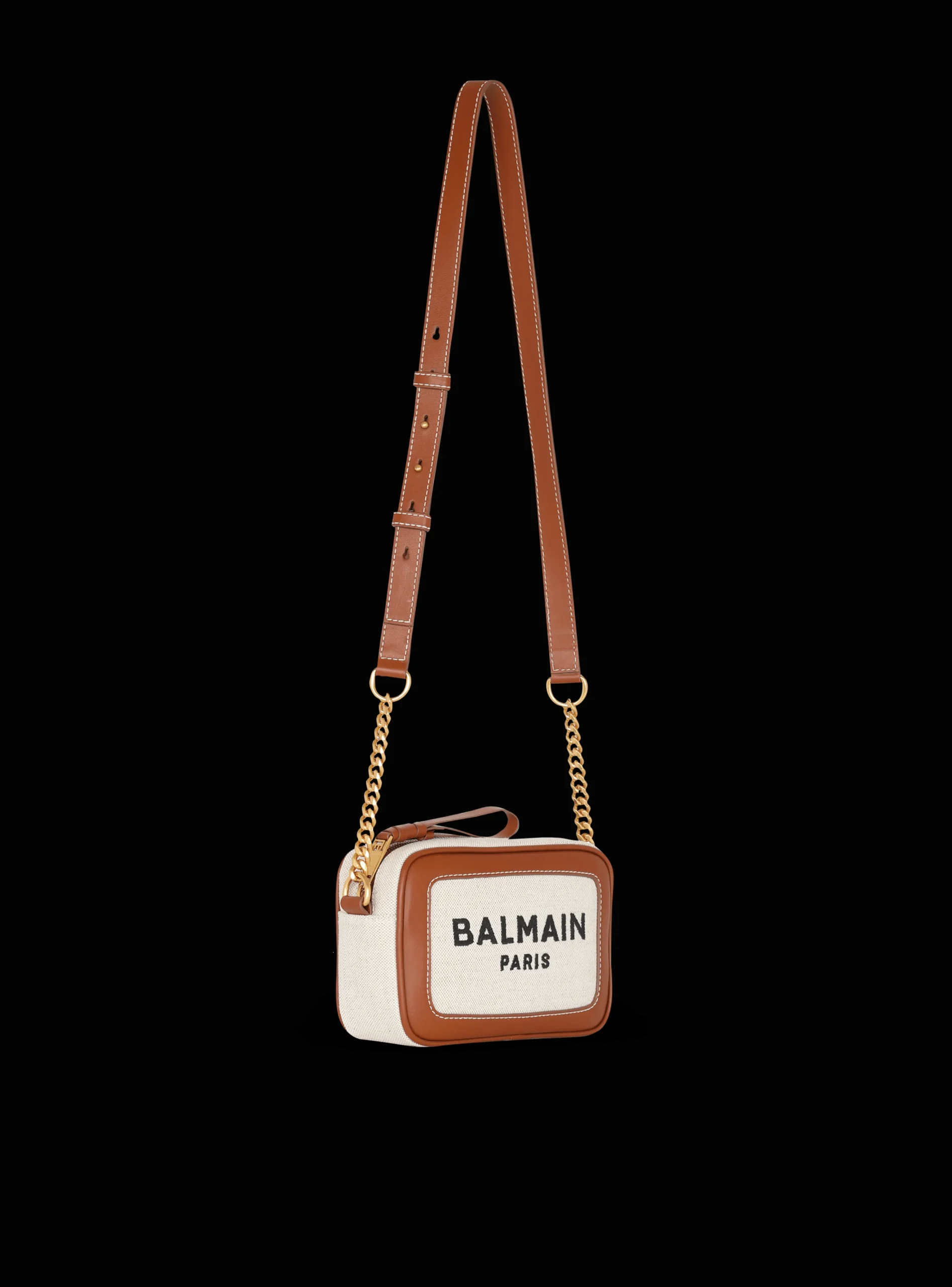 Women Balmain B-Army Canvas And Leather Clutch