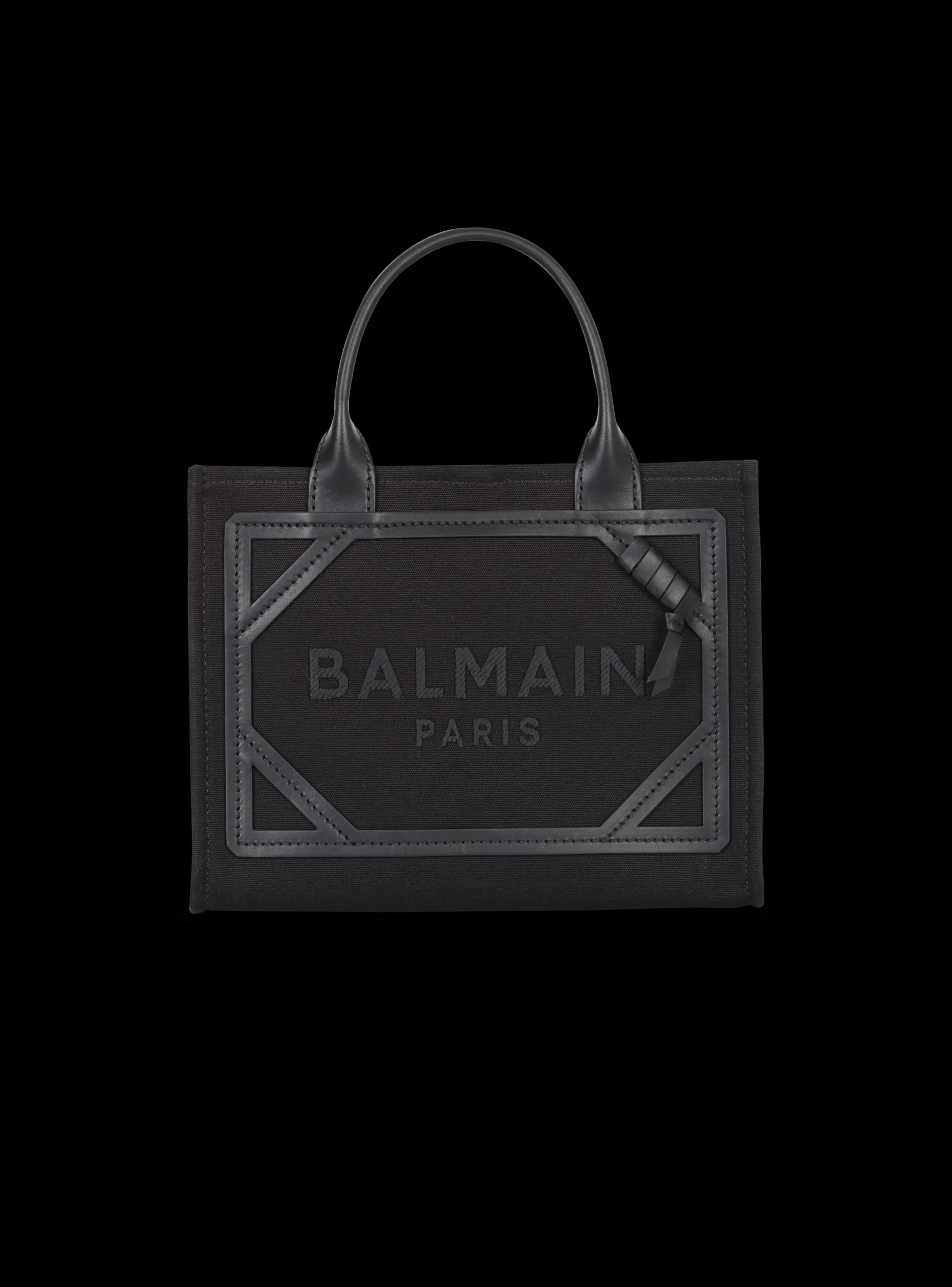 Women Balmain B-Army Canvas And Leather Tote Bag