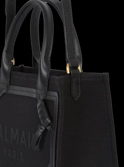 Women Balmain B-Army Canvas And Leather Tote Bag