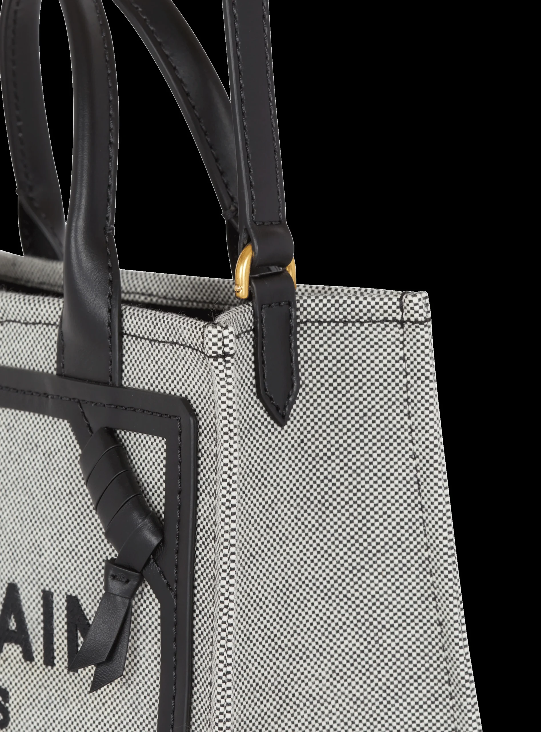 Women Balmain B-Army Canvas And Leather Tote Bag