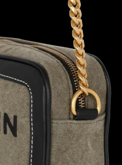 Women Balmain B-Army Canvas And Leather Clutch