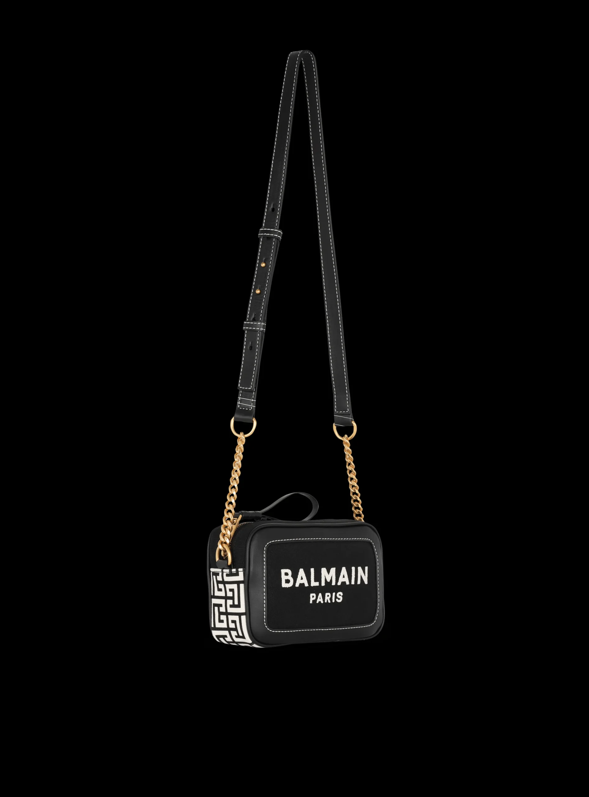 Women Balmain B-Army Canvas And Leather Clutch
