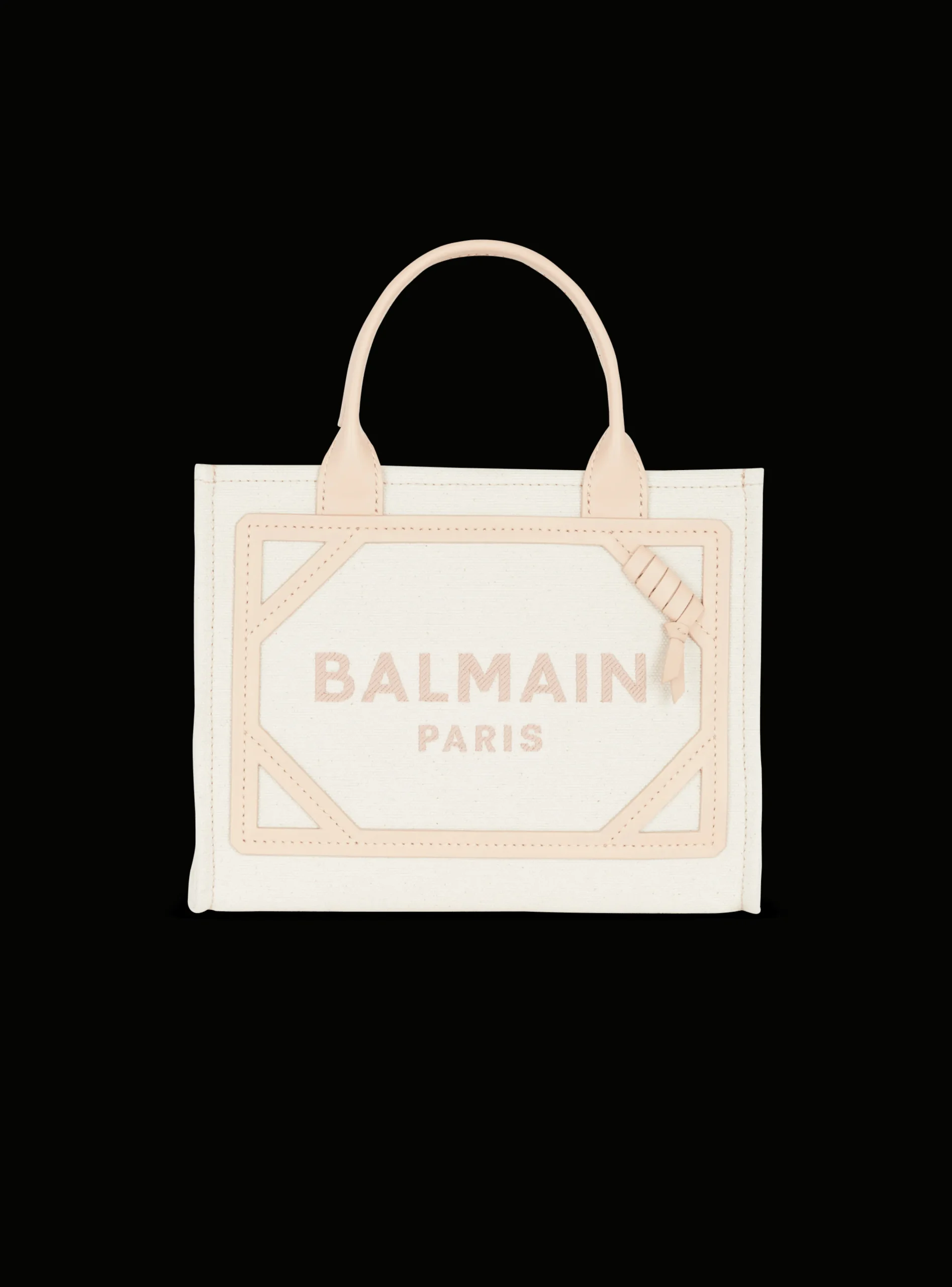 Women Balmain B-Army Canvas And Leather Tote Bag