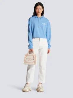 Women Balmain B-Army Canvas And Leather Tote Bag