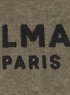 Women Balmain B-Army Canvas Bag With Leather Inserts
