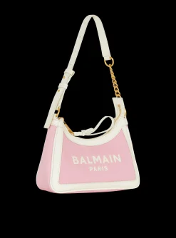 Balmain B-Army Canvas Bag With Leather Inserts