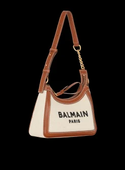 Women Balmain B-Army Canvas Bag With Leather Inserts
