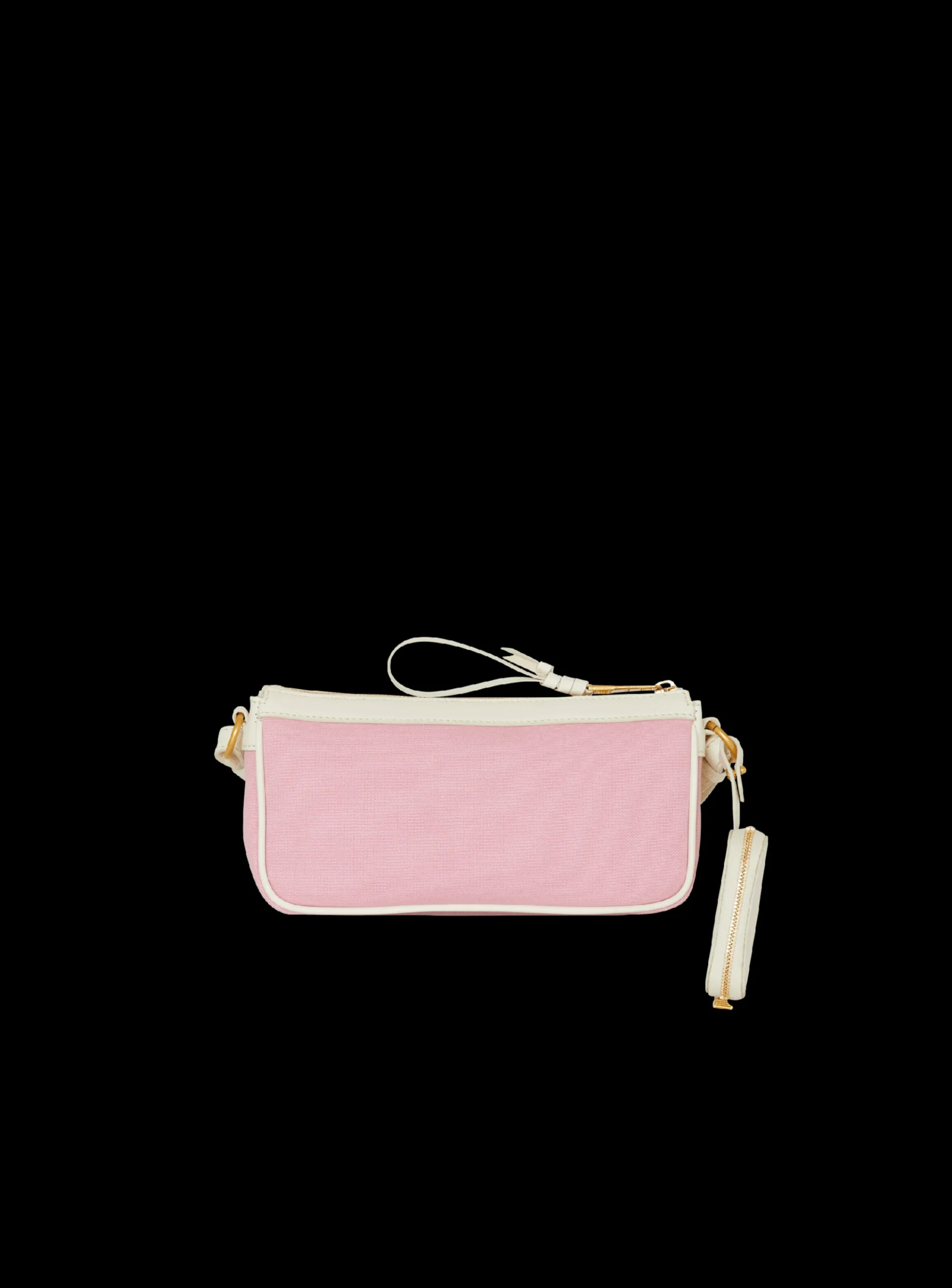 Women Balmain B-Army Chain Pouch In Canvas And Leather