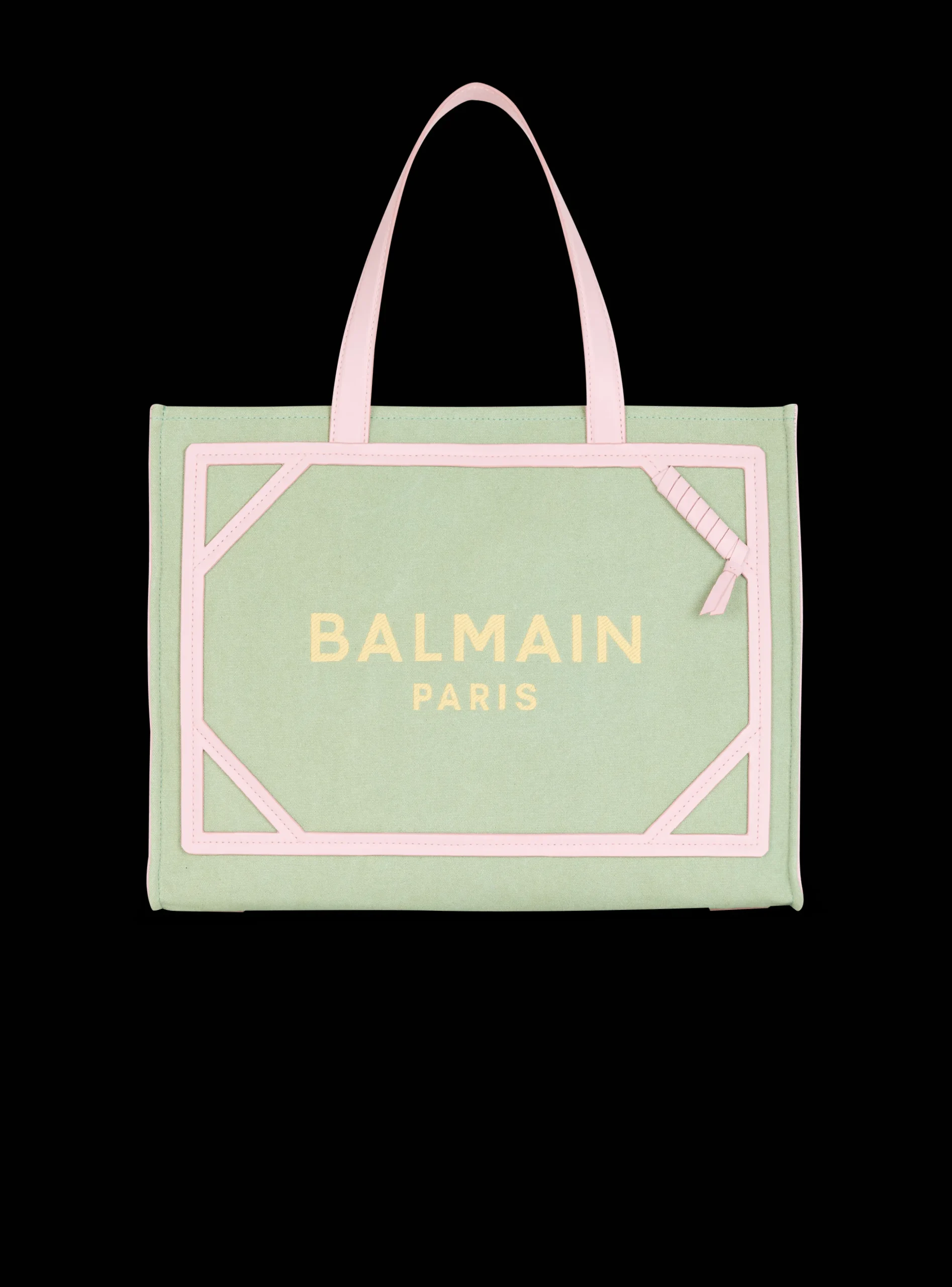 Women Balmain B-Army Medium Canvas And Leather Tote Bag