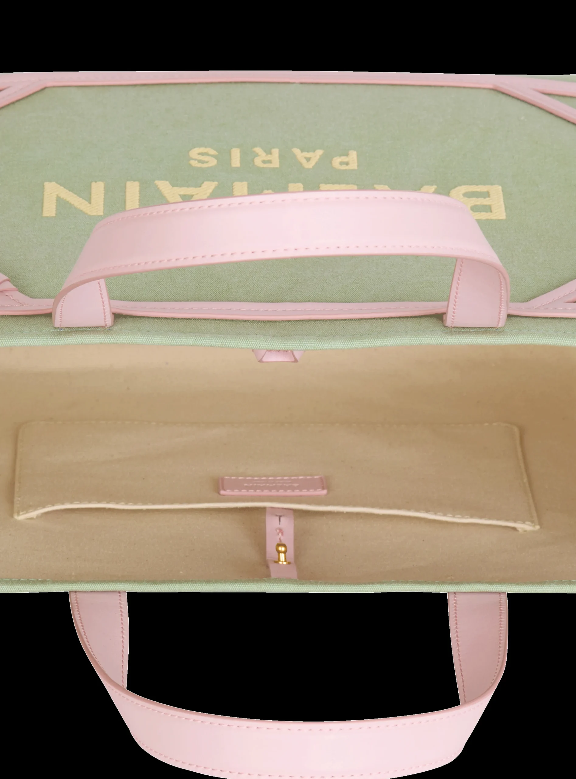Women Balmain B-Army Medium Canvas And Leather Tote Bag