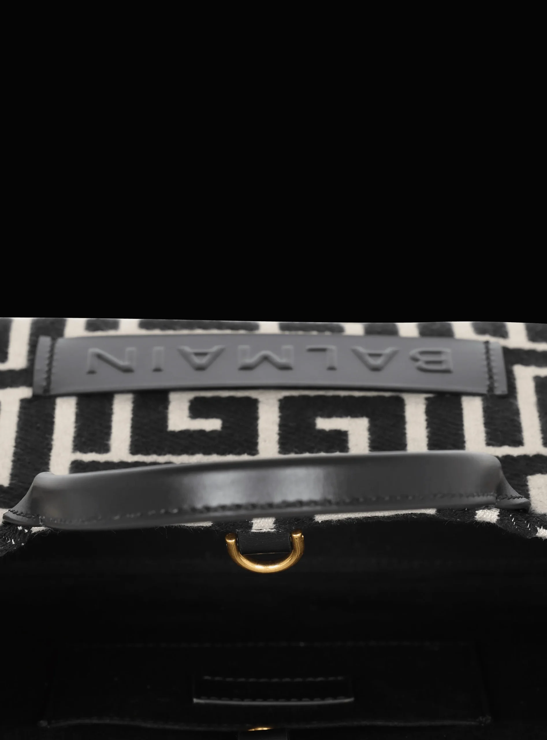 Women Balmain B-Army Monogrammed Jacquard And Leather Tote Bag