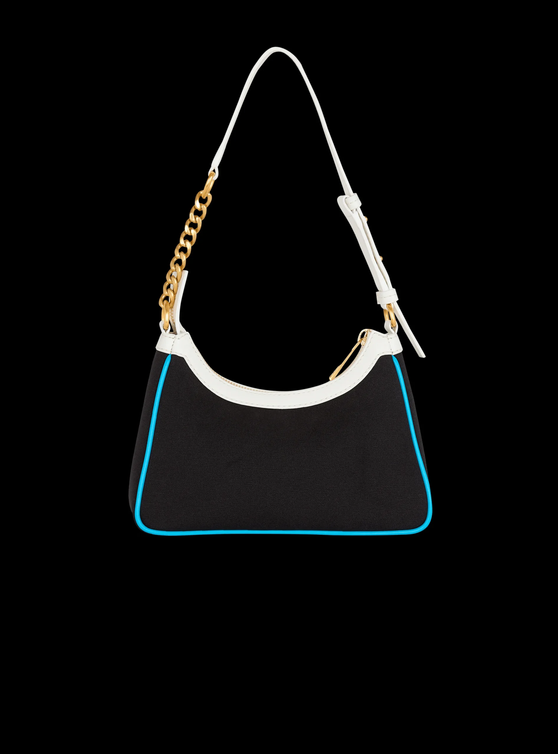 Women Balmain B-Army Shoulder Bag In Calfskin And Printed Postcard Canvas