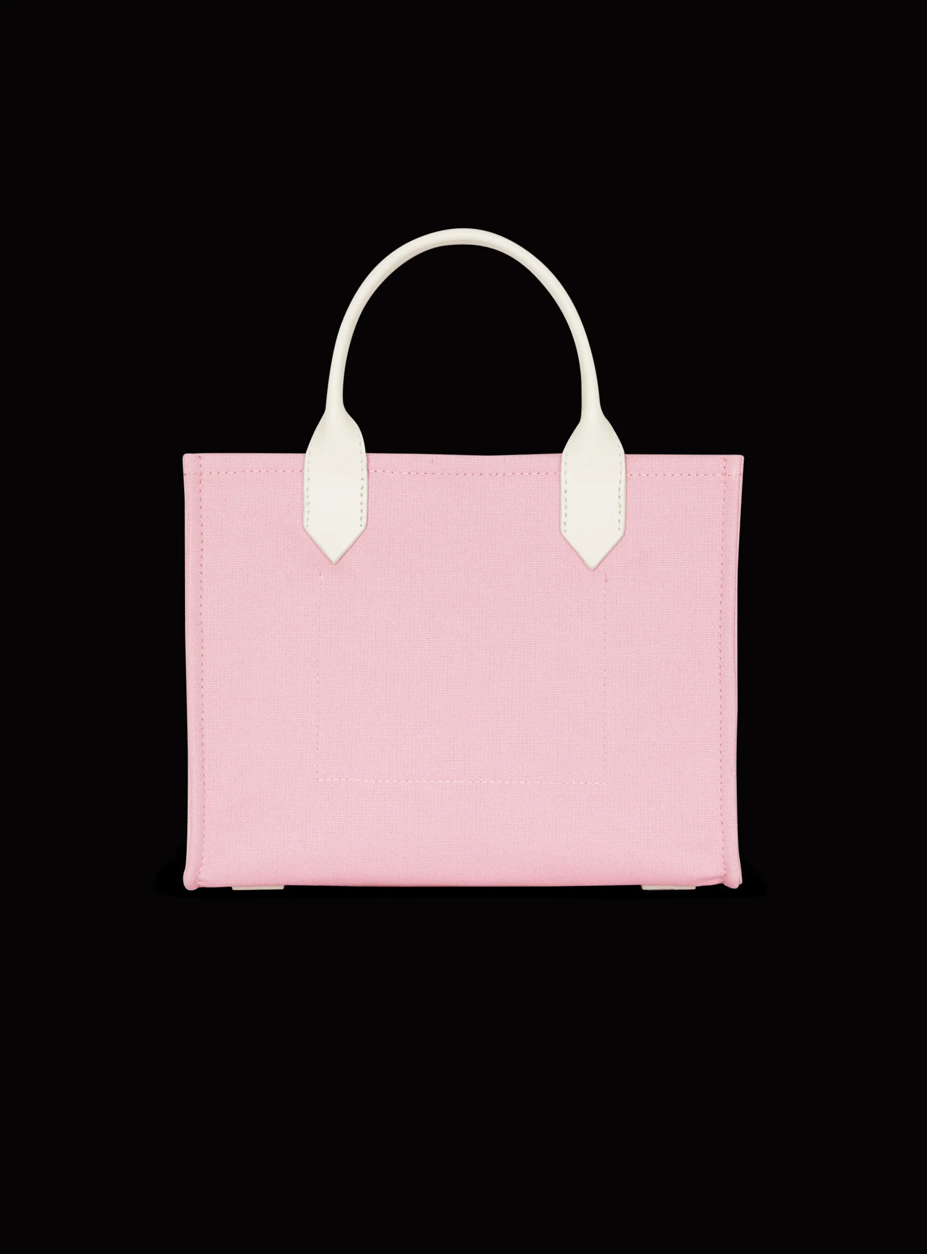 Women Balmain B-Army Small Canvas And Leather Tote Bag