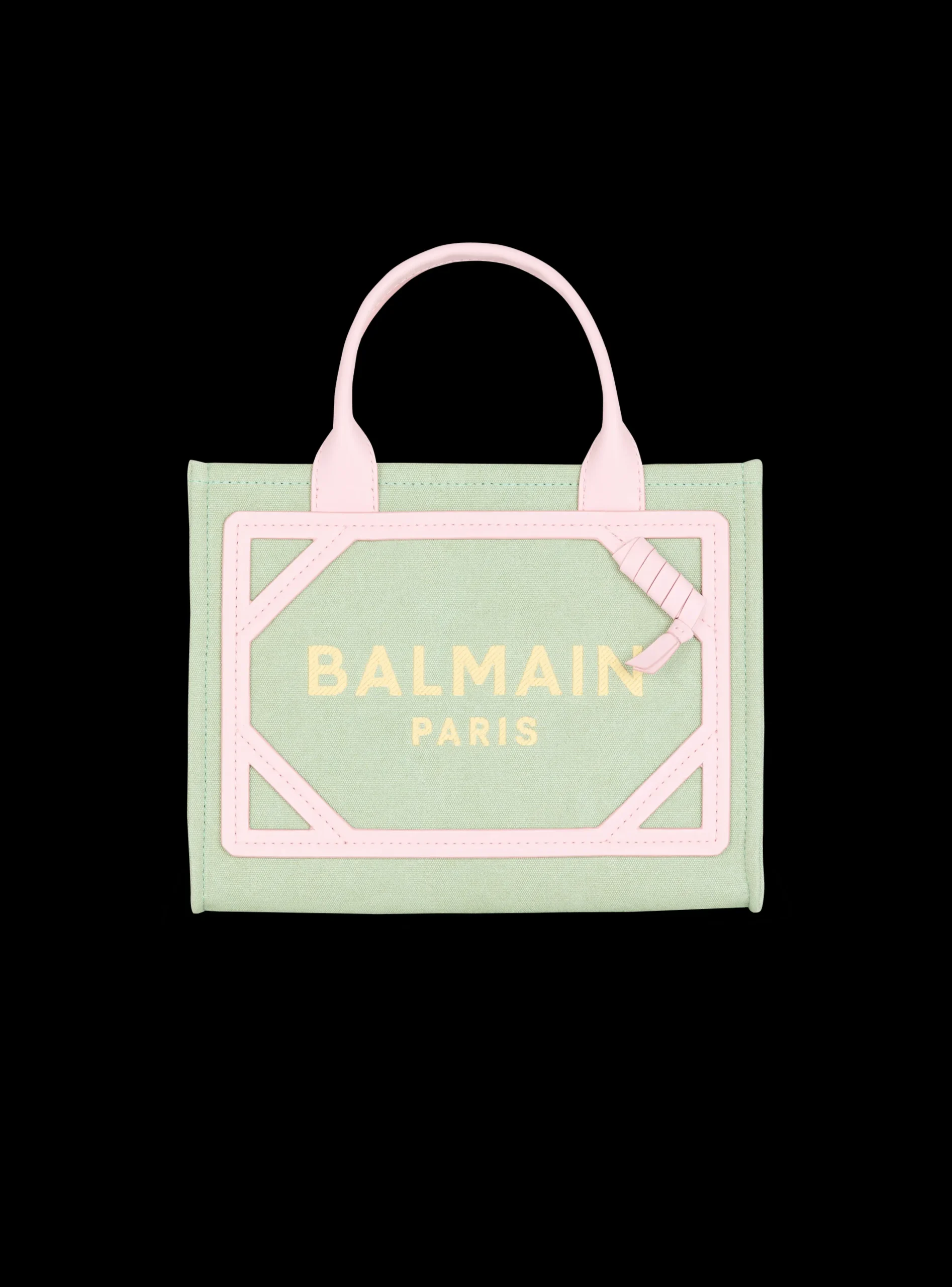 Balmain B-Army Small Canvas And Leather Tote Bag