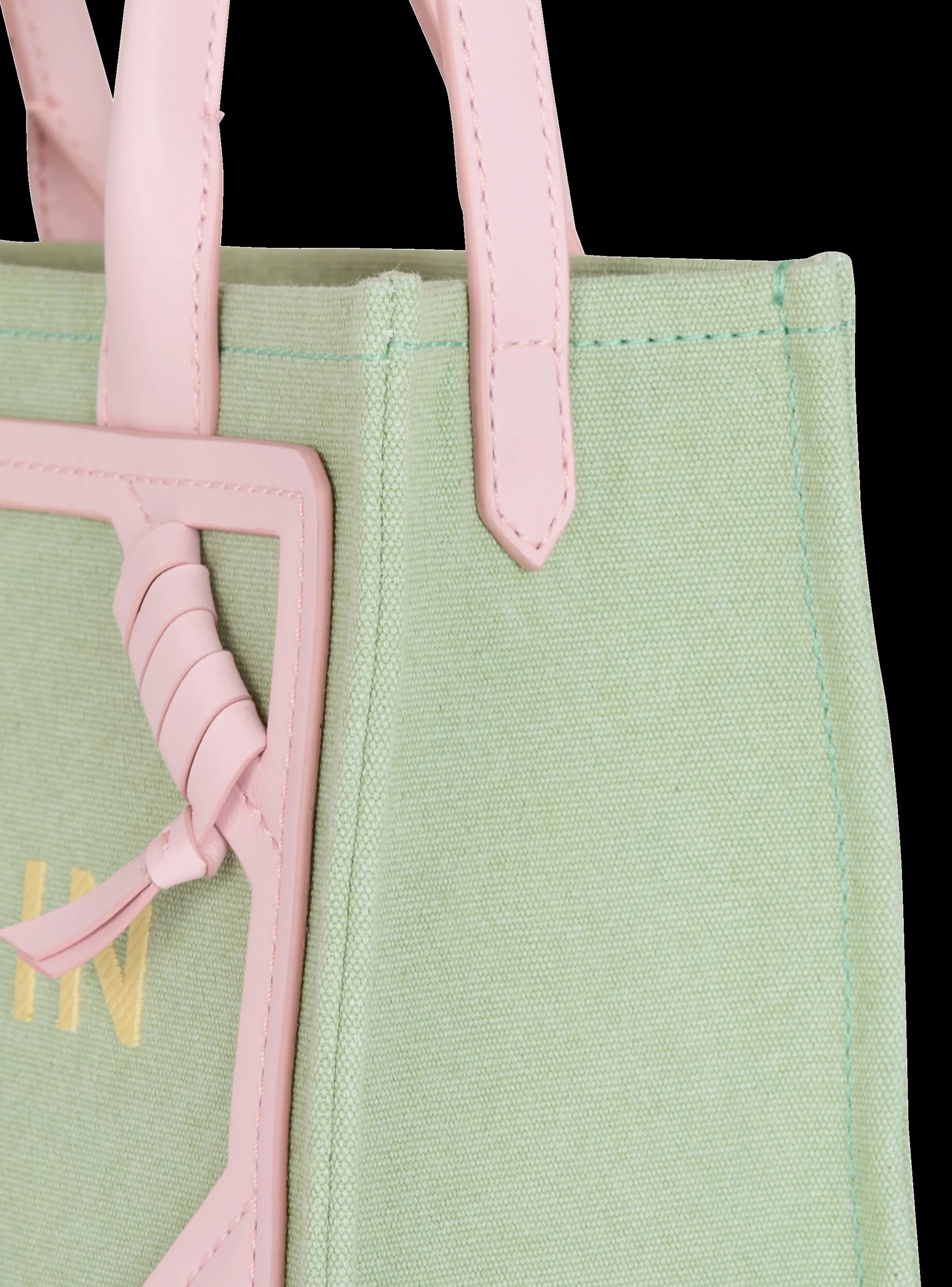 Balmain B-Army Small Canvas And Leather Tote Bag