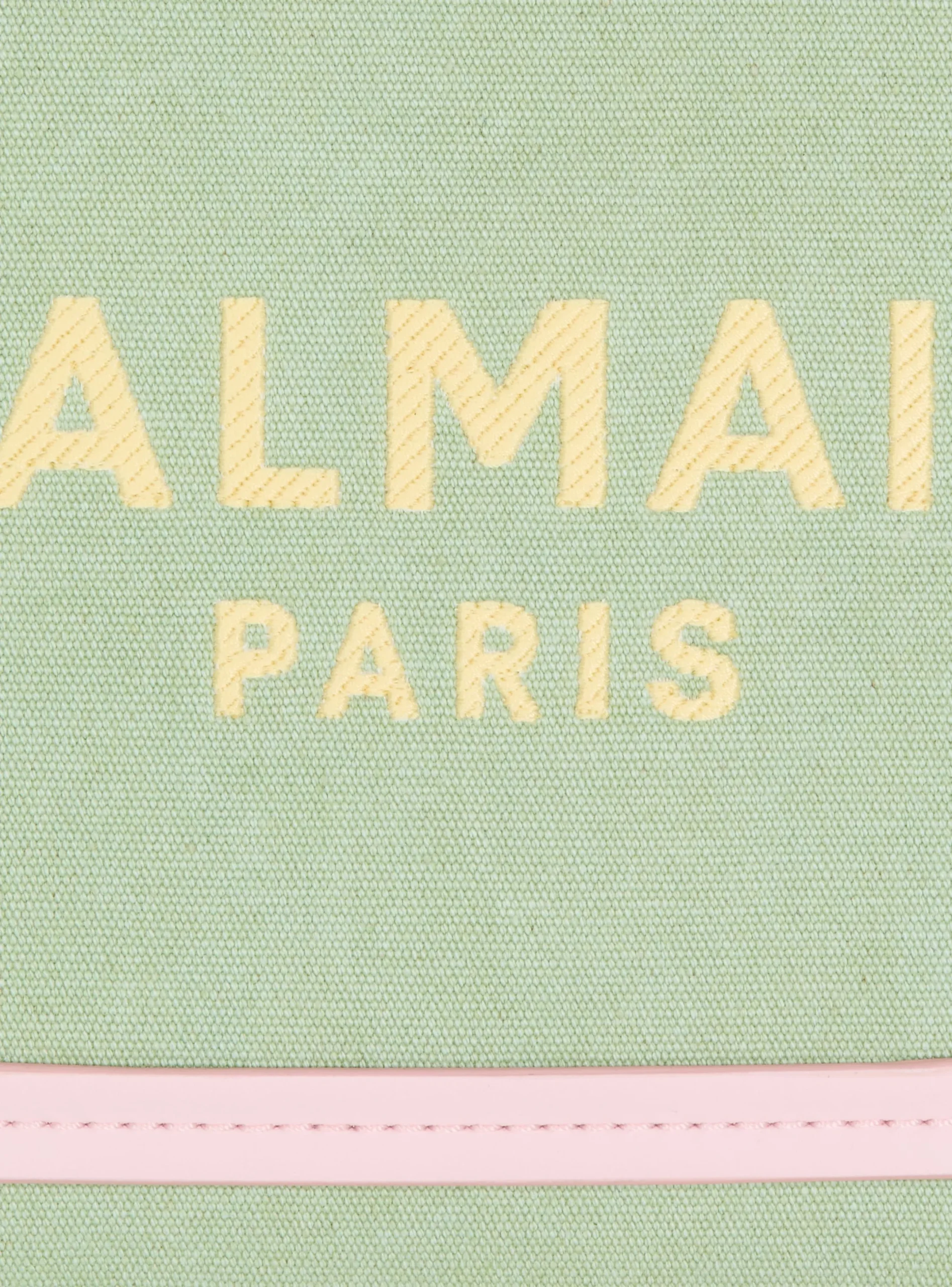 Balmain B-Army Small Canvas And Leather Tote Bag
