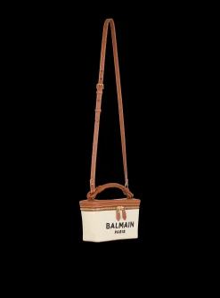 Women Balmain B-Army Vanity Case In Canvas And Leather