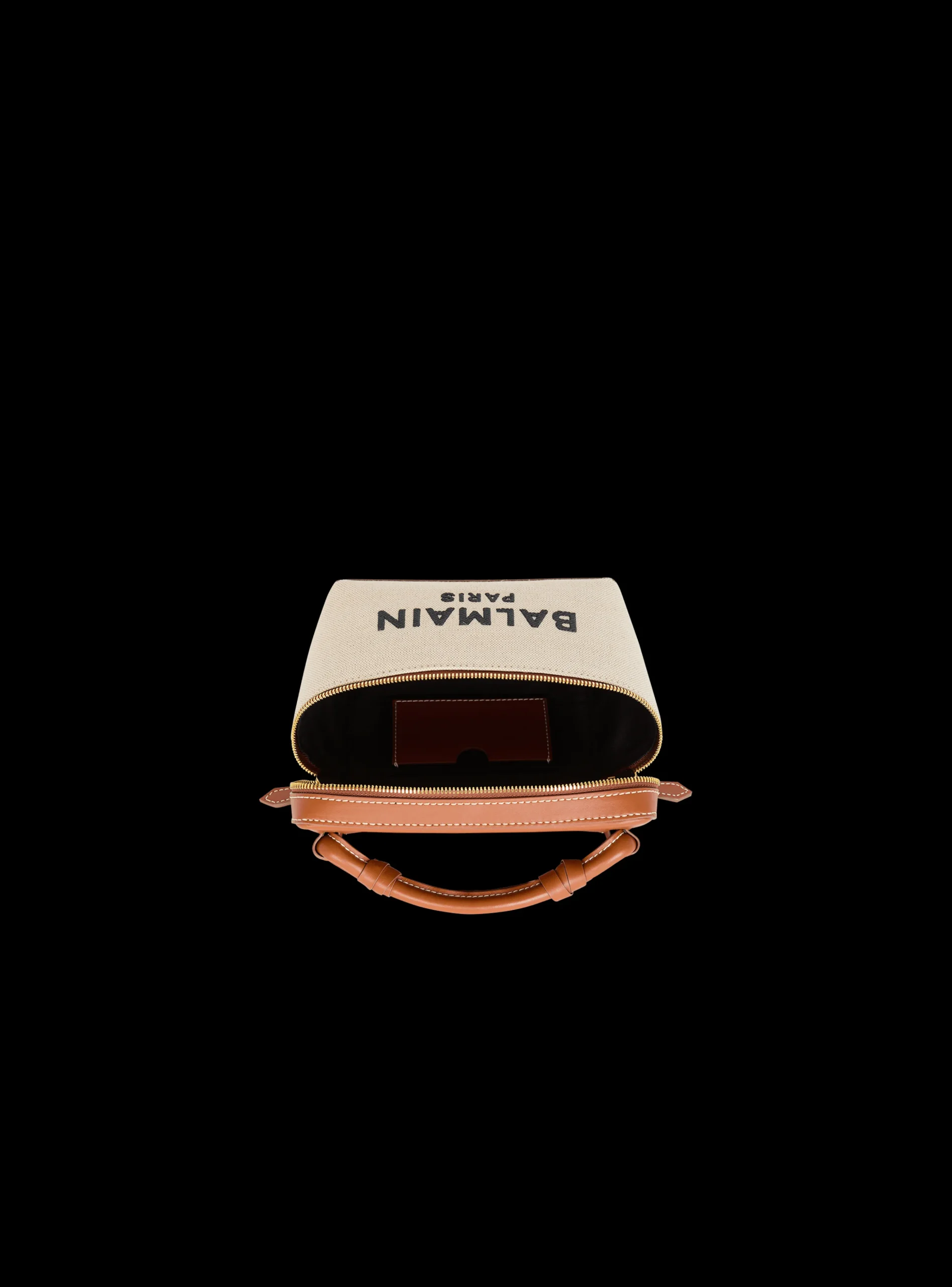 Women Balmain B-Army Vanity Case In Canvas And Leather