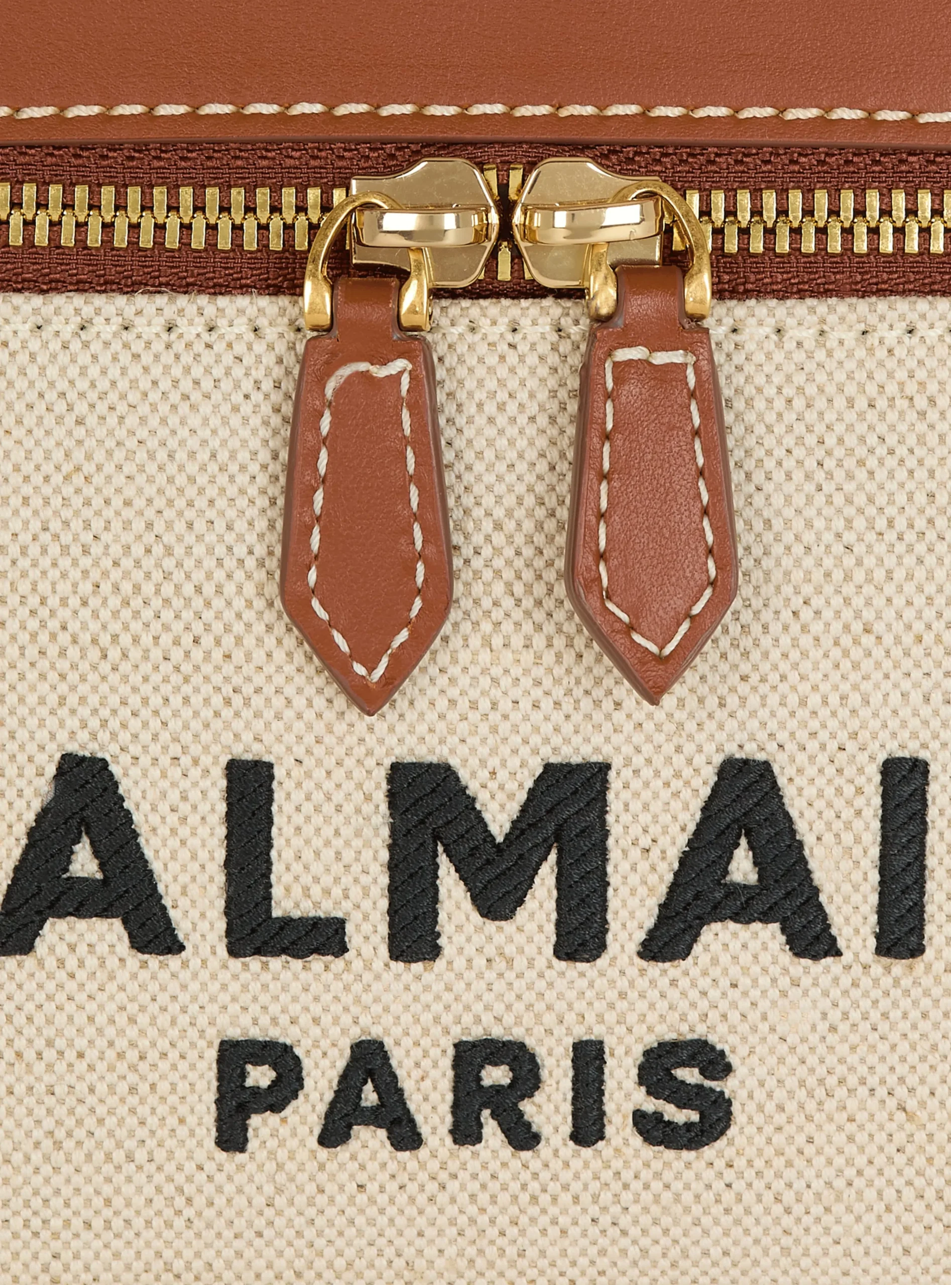 Women Balmain B-Army Vanity Case In Canvas And Leather