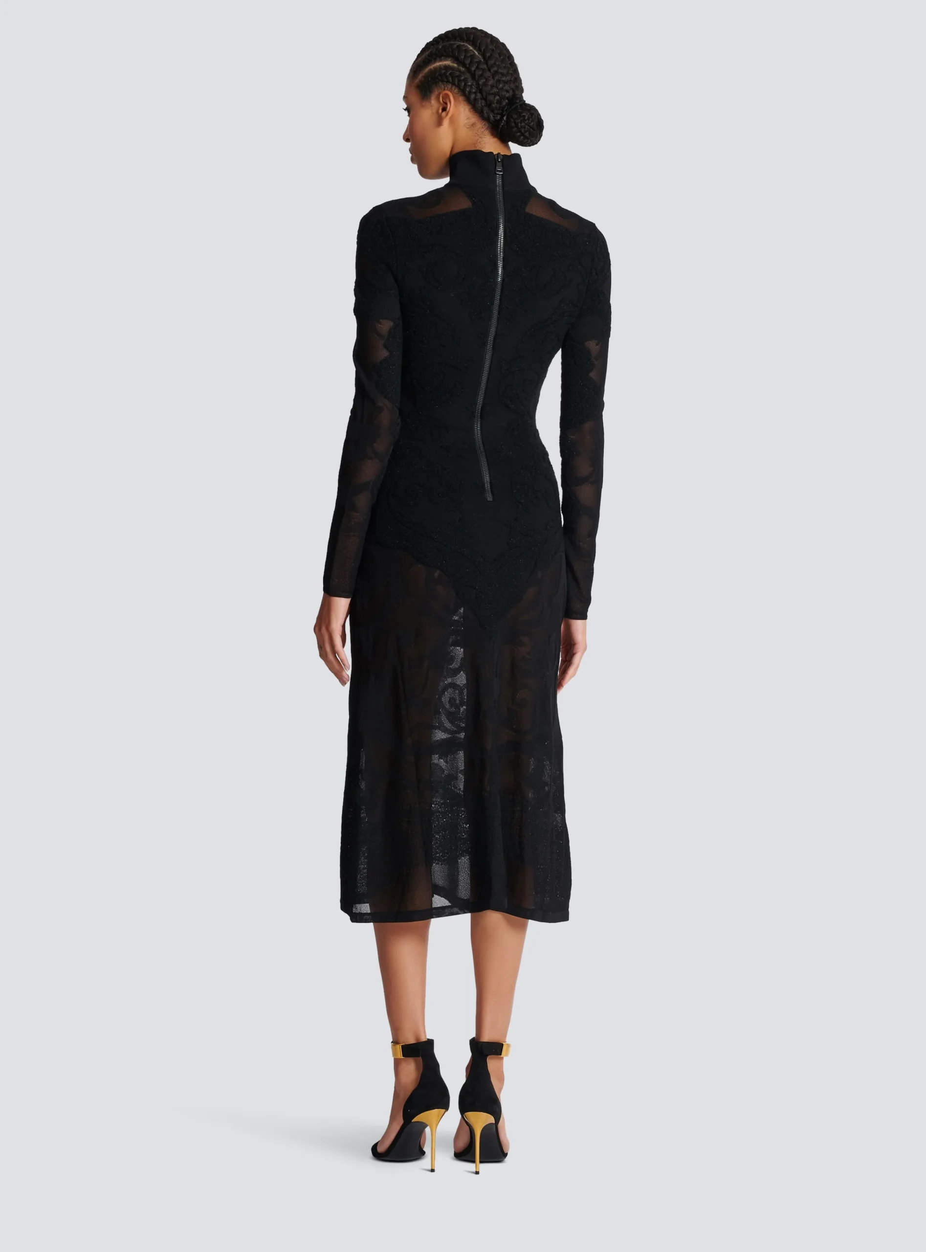 Women Balmain Baroque Fine Knit Dress