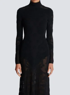 Women Balmain Baroque Fine Knit Dress