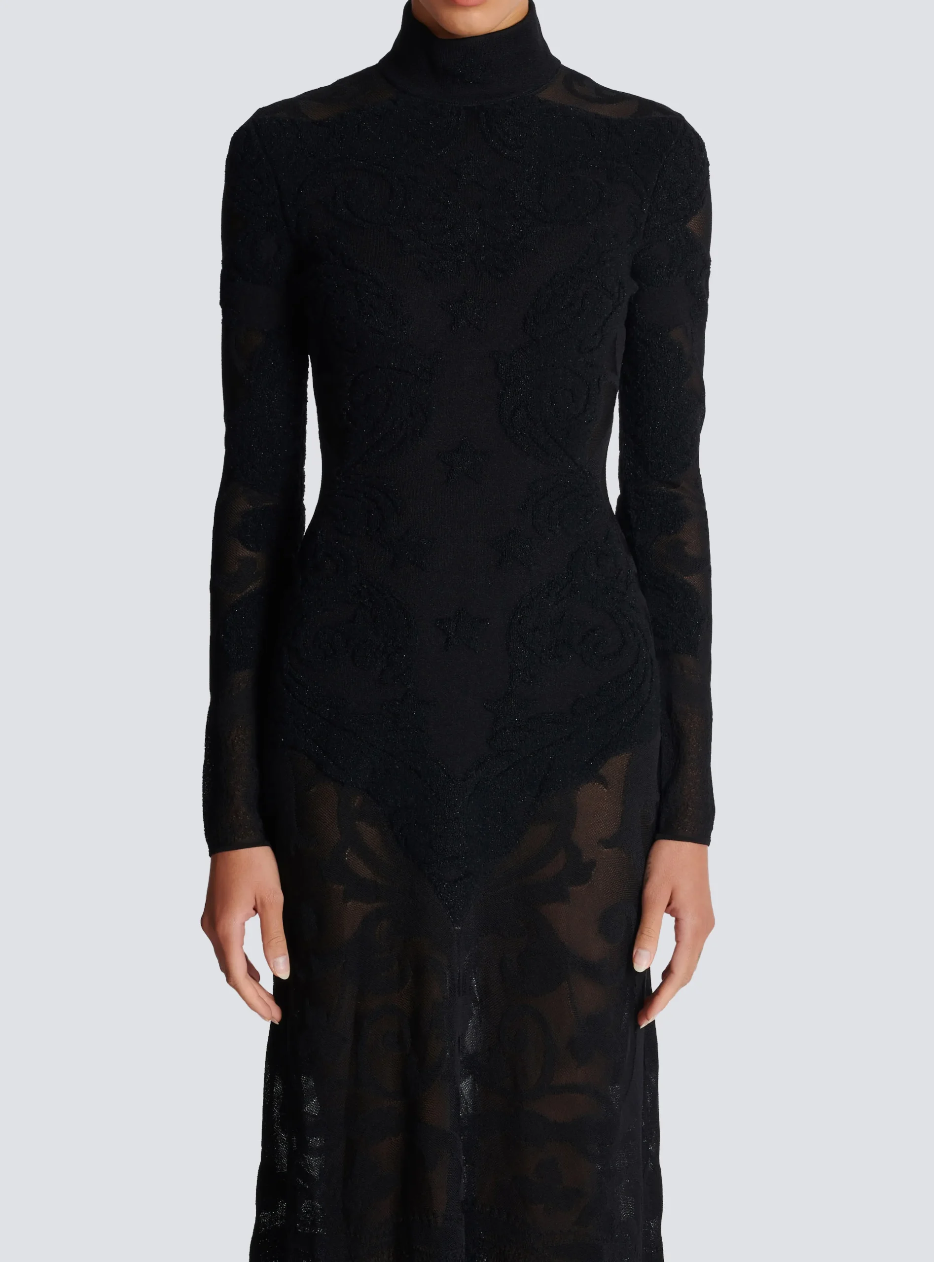 Women Balmain Baroque Fine Knit Dress