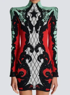 Women Balmain Baroque Jacquard Dress