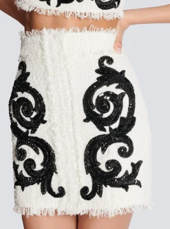 Women Balmain Baroque Tweed Skirt