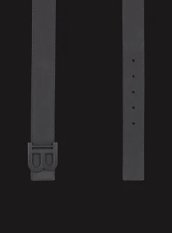 Balmain B-Belt Rubber-effect Leather Belt
