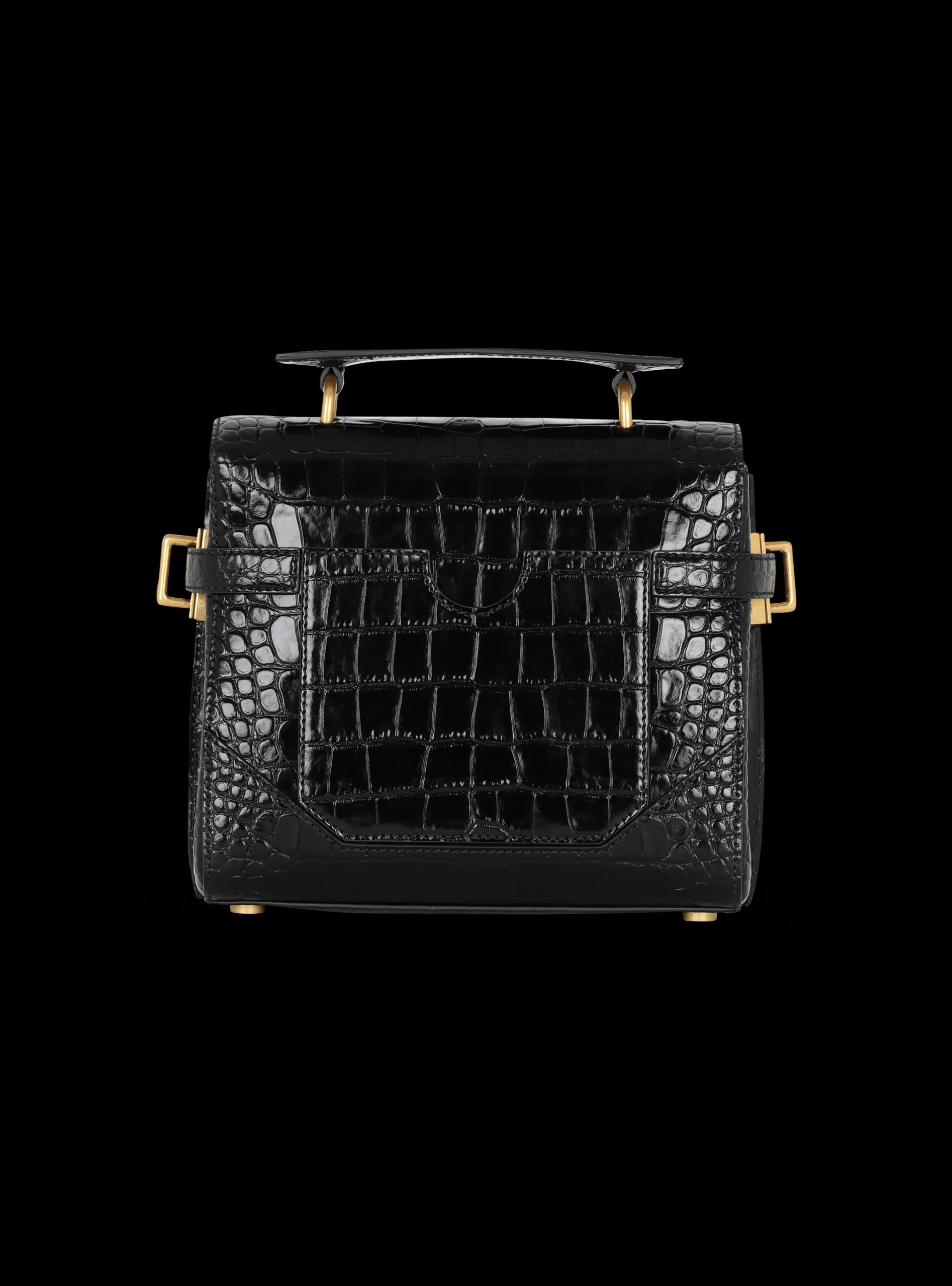 Women Balmain B-Buzz 23 Bag In Crocodile-print Leather