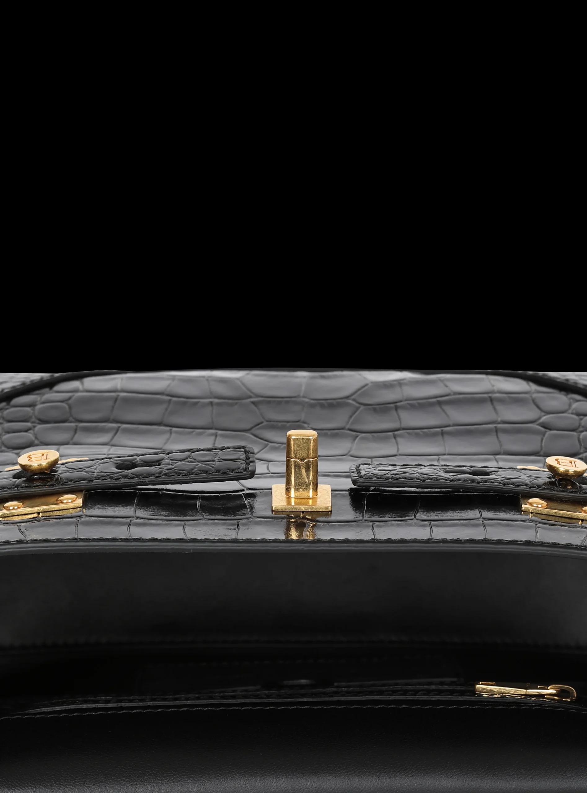 Women Balmain B-Buzz 23 Bag In Crocodile-print Leather