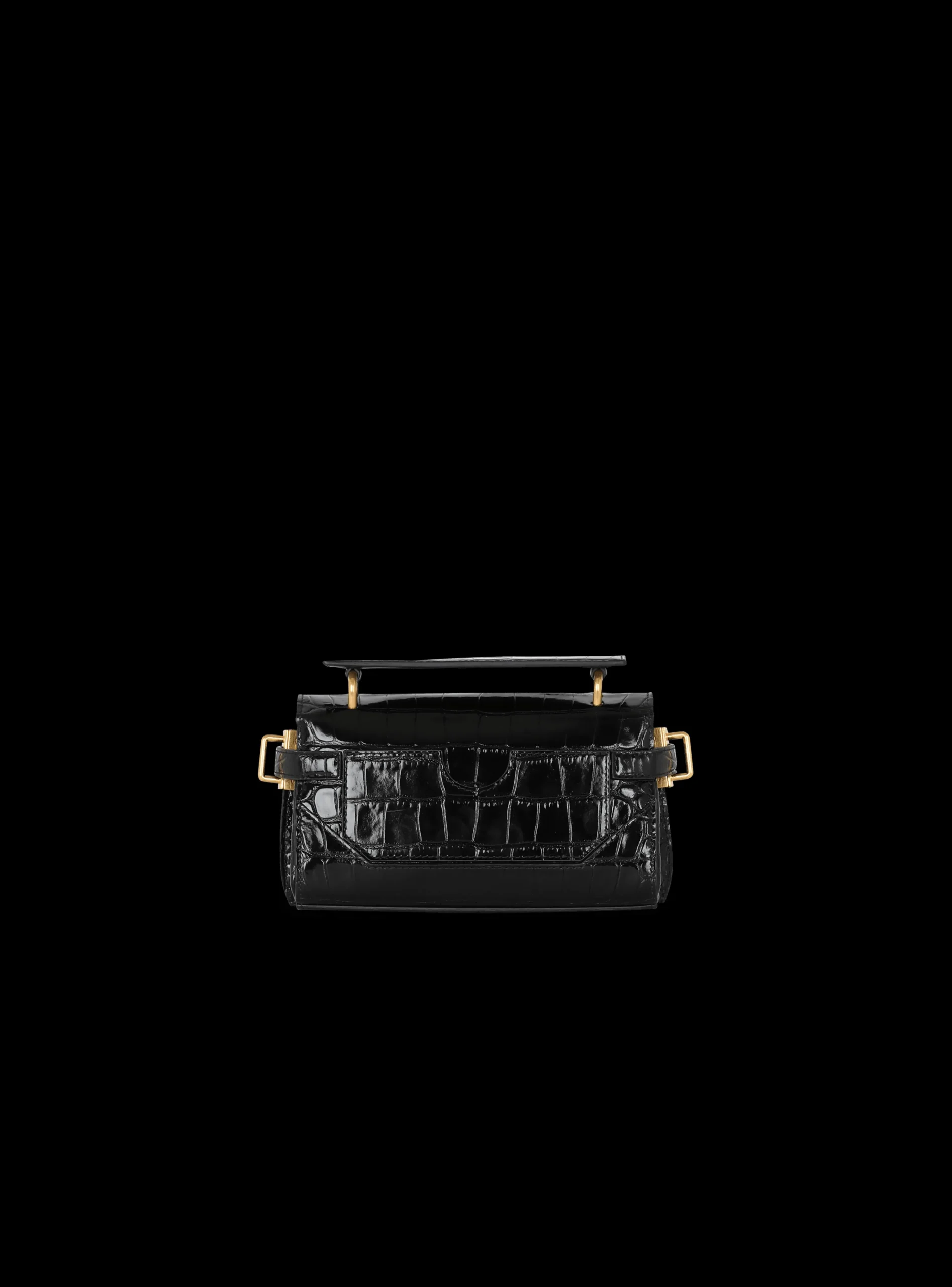 Women Balmain B-Buzz 19 Bag In Crocodile-print Leather