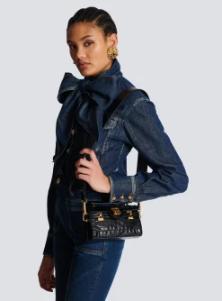 Women Balmain B-Buzz 19 Bag In Crocodile-print Leather