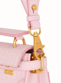 Women Balmain B-Buzz 19 Bag In Grained PB Labyrinth Leather