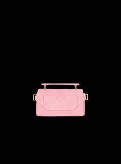 Balmain B-Buzz 19 Bag In Grid Embossed Suede Leather